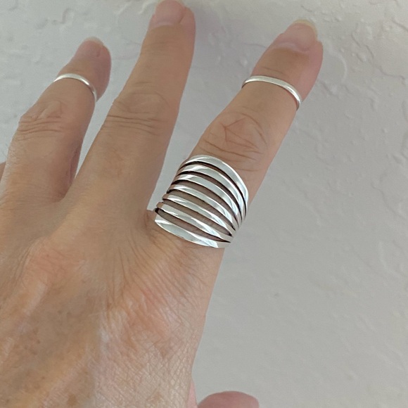Sterling Silver Statement Ring, Boho Ring, Silver Ring - Picture 9 of 9